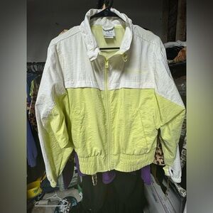 Champion  White and Yellow Windbreaker Jacket M